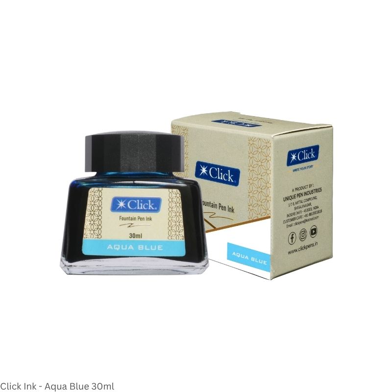 CLICK Fountain Pen Ink – Smooth Flowing Premium Ink – Assorted Colours – 30ml & 50ml
