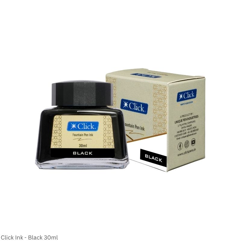 CLICK Fountain Pen Ink – Smooth Flowing Premium Ink – Assorted Colours – 30ml & 50ml