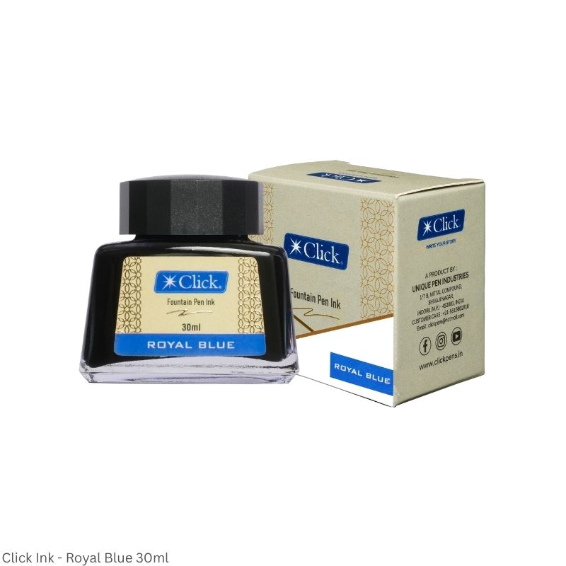 CLICK Fountain Pen Ink – Smooth Flowing Premium Ink – Assorted Colours – 30ml & 50ml