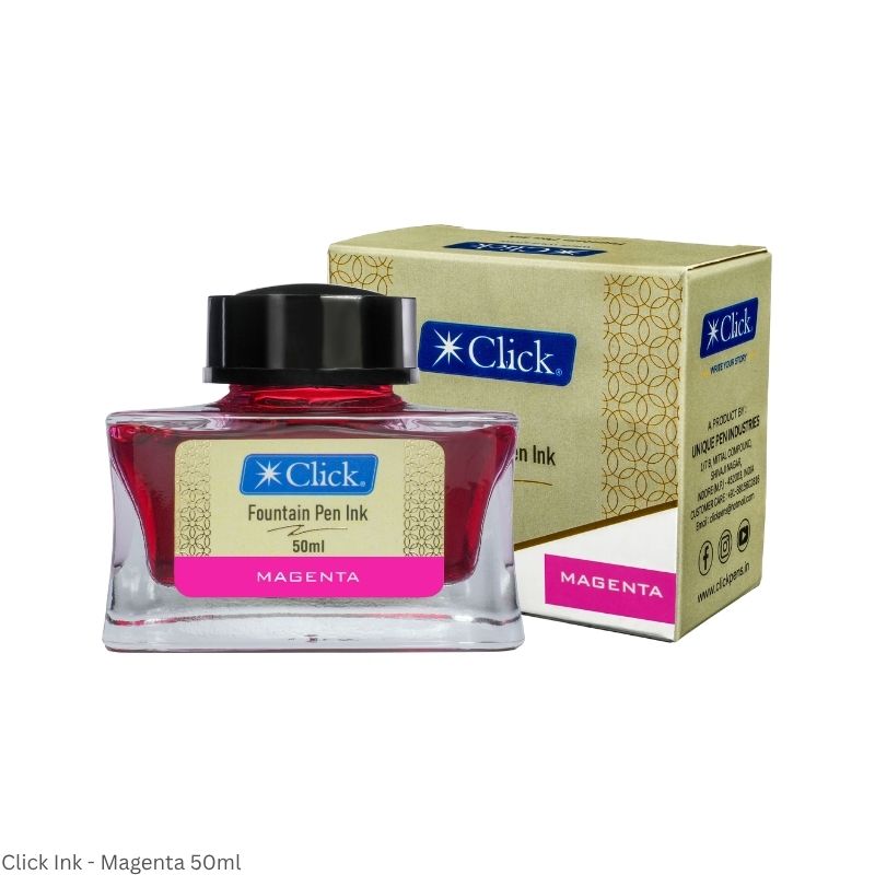 CLICK Fountain Pen Ink – Smooth Flowing Premium Ink – Assorted Colours – 30ml & 50ml