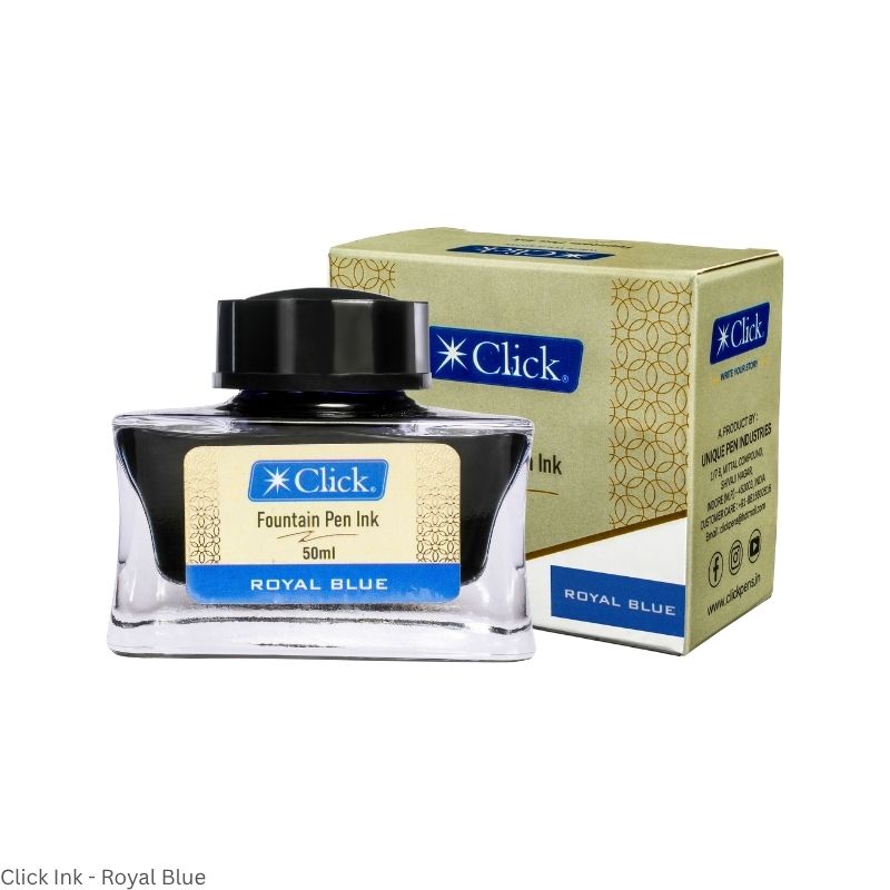 CLICK Fountain Pen Ink – Smooth Flowing Premium Ink – Assorted Colours – 30ml & 50ml
