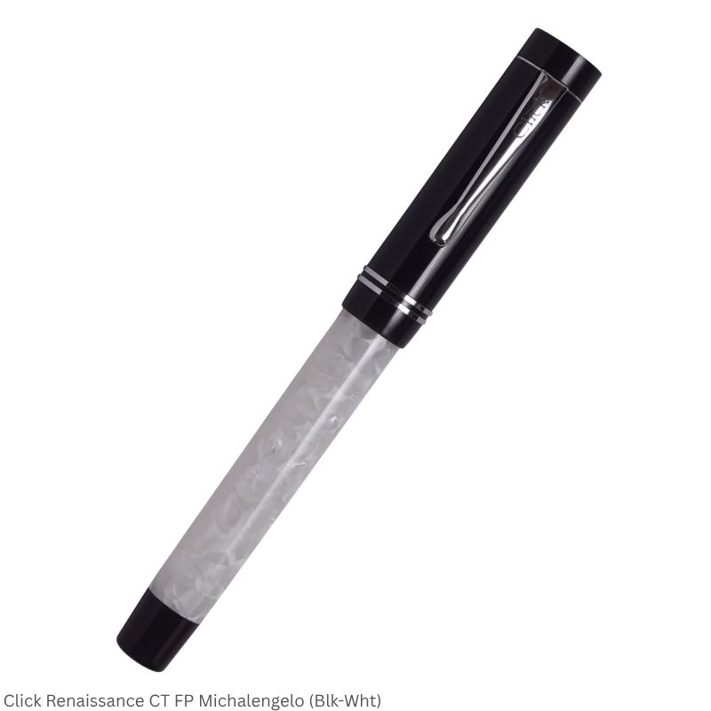 Click Renaissance Michelangelo Fountain Pen – Broad Nib, Chrome Trim – 3-in-1 Ink Filling System