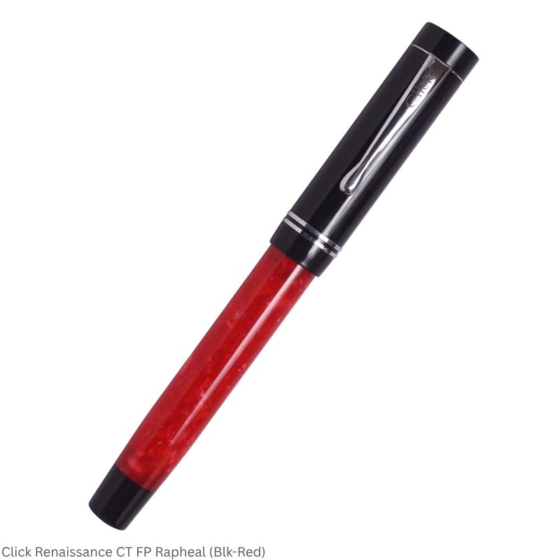 Click Renaissance Raphael Fountain Pen – Broad Nib, Chrome Trim – 3-in-1 Ink Filling System