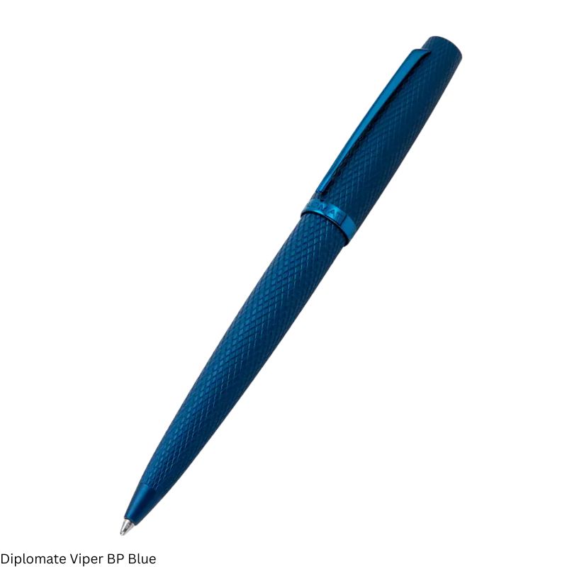 Diplomat Viper Blue Ballpoint Fine Point Pen – Black Ink