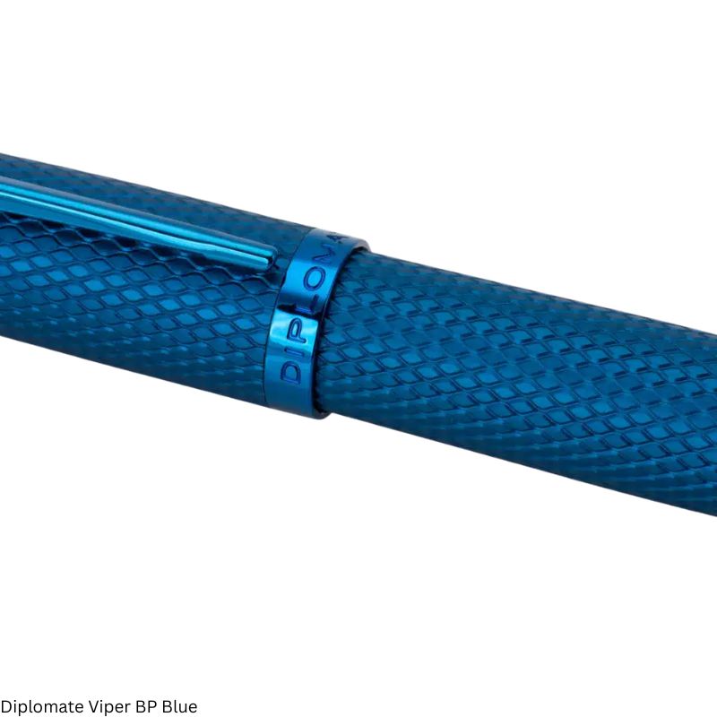 Diplomat Viper Blue Ballpoint Fine Point Pen – Black Ink