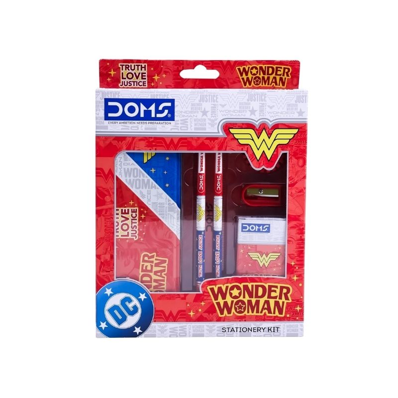 DOMS Stationery Kits – Speedz, Wonder Woman, Batman, Superman, Unicorn
