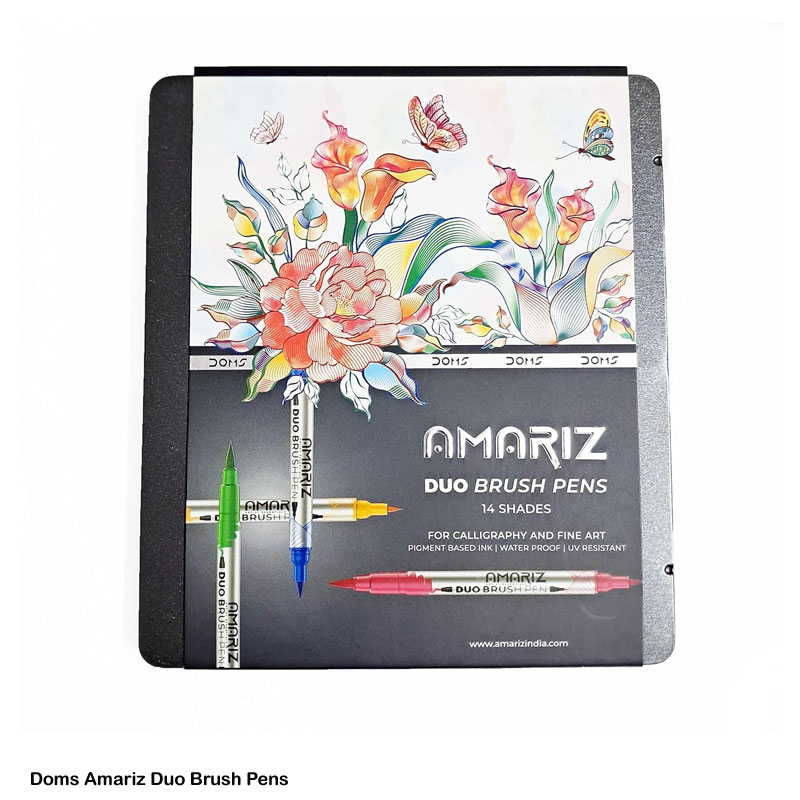 Doms Amariz Duo Brush Pens 14 Shades used for Calligraphy and Fine Art