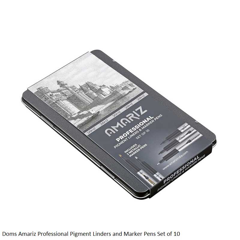 AMARIZ DOMS Pigment Fine Point Liner – Black (Set of 5 & 10)