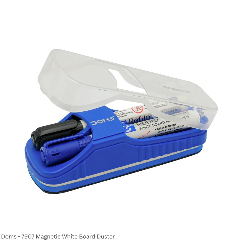 DOMS Magnetic White Board Duster with 2 White Board Markers