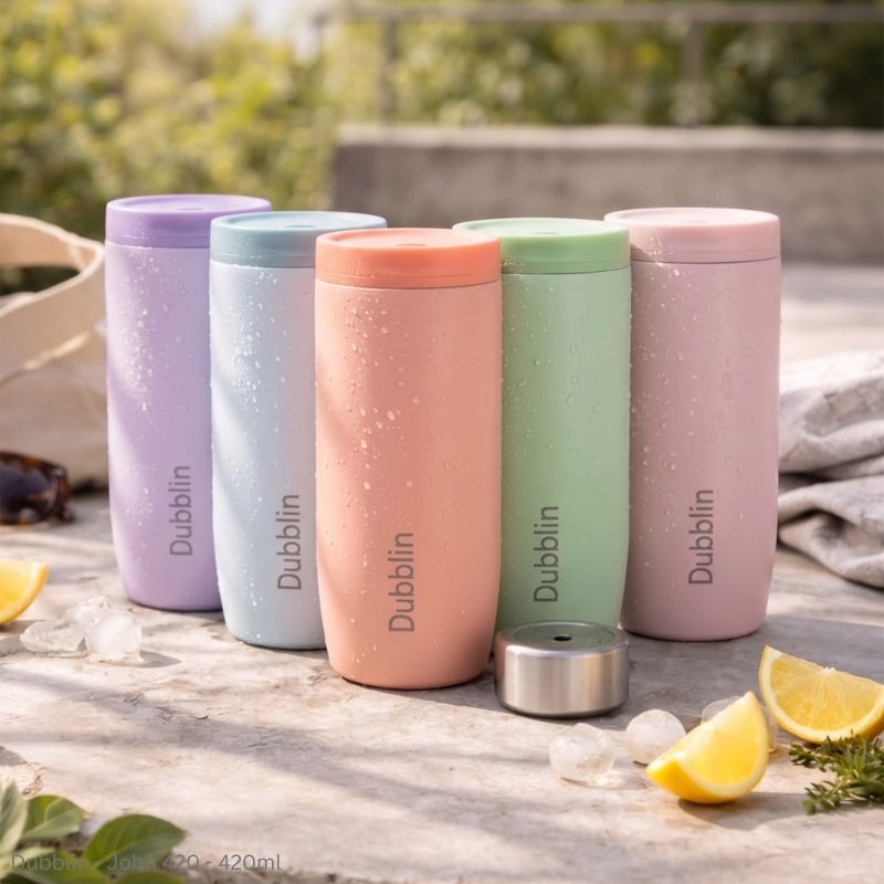 Dubblin JOHN 420 Double Walled Stainless Steel MUG 420 ML - Assorted Colors