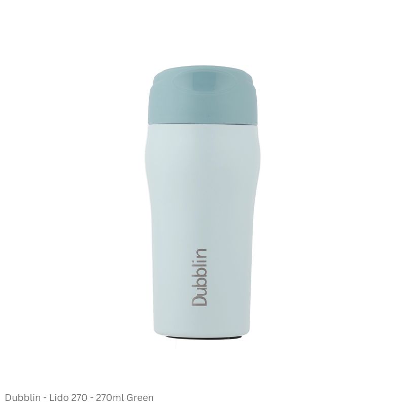 DUBBLIN LIDO 270 Stainless Steel Tea Coffee Mug Double Wall Insulated with Lid, Wide Mouth Mug 270 ML