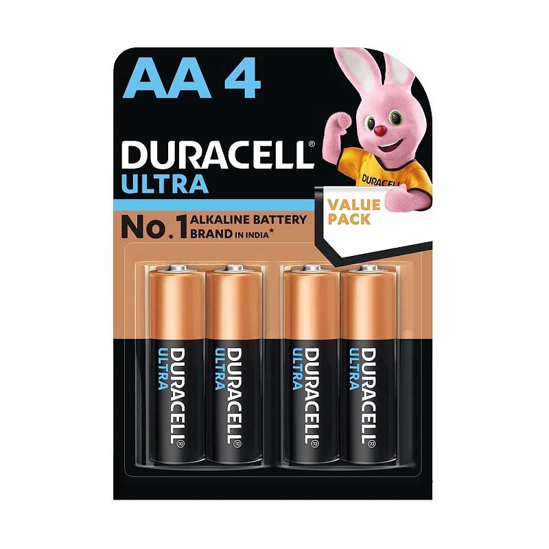 Duracell Ultra 1.5v Alkaline AA Batteries Pack of 2Pcs, 4Pcs and 8Pcs
