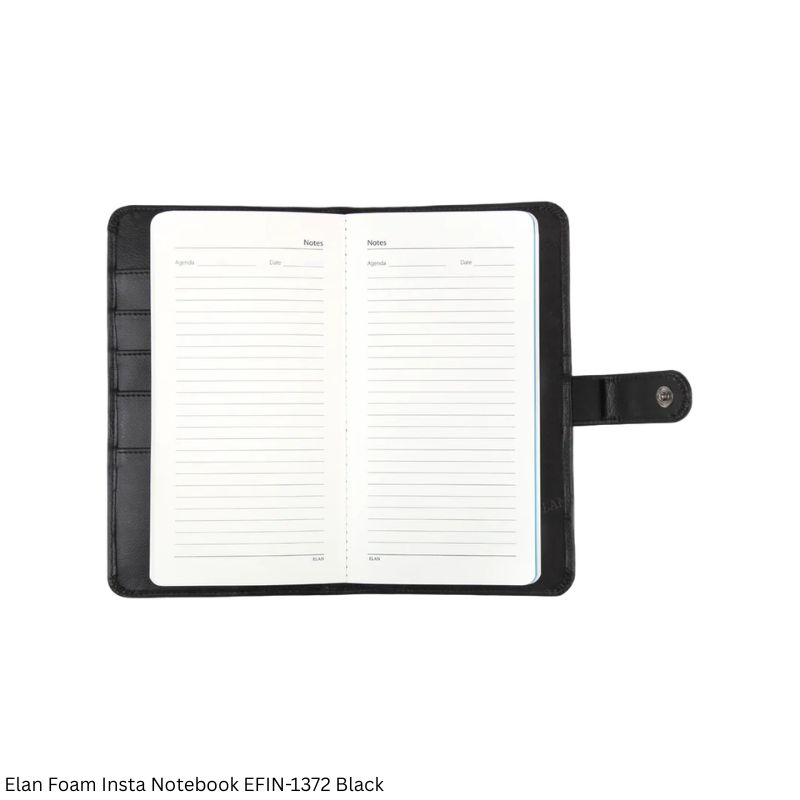 Elan Foam Insta Notebook EFIN-1372 Black - Premium Executive Notebook