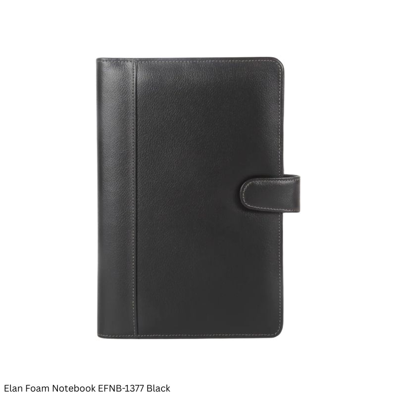 Elan Foam Notebook EFNB-1377 Black - Premium Executive Soft Cover Notebook