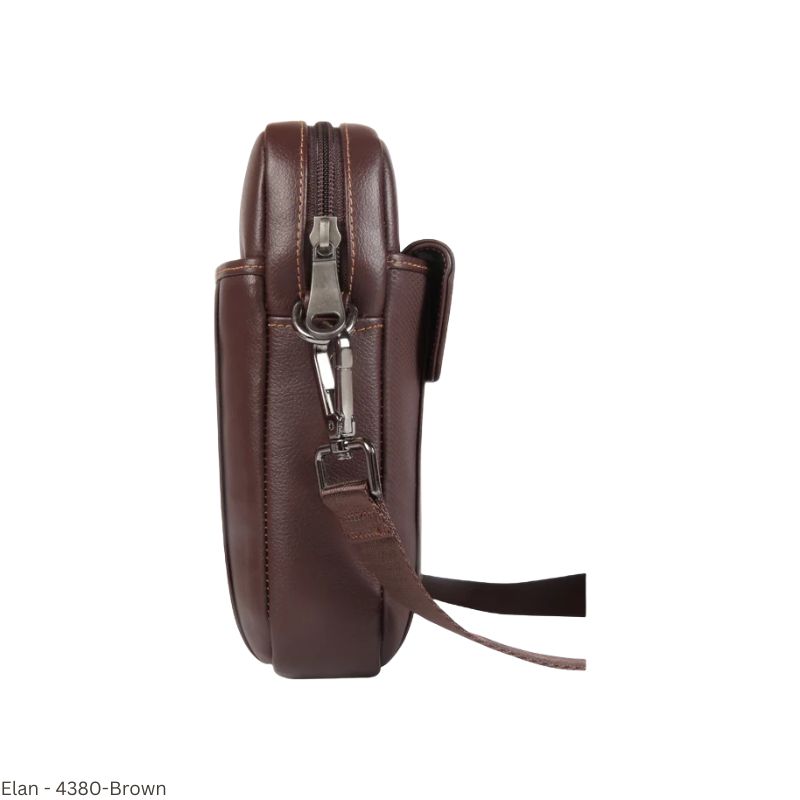Elan EFSHB-4380 Small Grain Foam Shoulder Bag with Zip Closure – Brown | Lightweight Everyday Carry