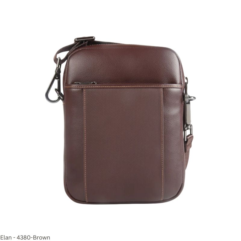 Elan EFSHB-4380 Small Grain Foam Shoulder Bag with Zip Closure – Brown | Lightweight Everyday Carry