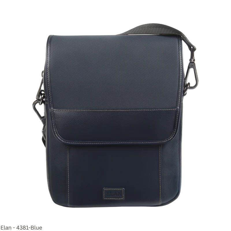 Elan EFSHB-4381 Small Grain Foam Shoulder Bag with Flap – Blue | Sleek & Minimal Office Bag