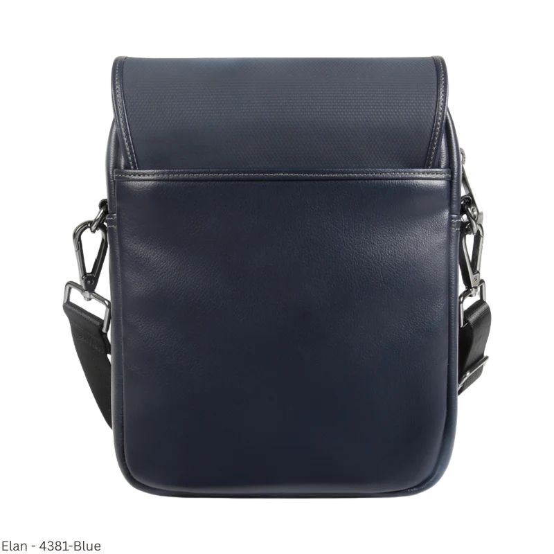 Elan EFSHB-4381 Small Grain Foam Shoulder Bag with Flap – Blue | Sleek & Minimal Office Bag