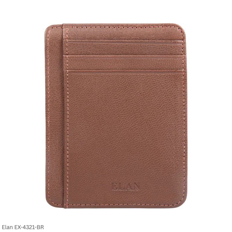 Elan Card Holder EX-4321 - Color Black, Brown and Green
