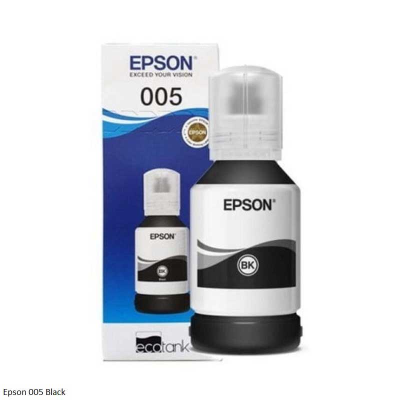 Epson 005 Printer Ink – Black 120ml | Compatible with M1050, M1100, M1120, M1140, M1170, M1180, M2050, M2110, M2120, M2140, M2170, M3140, M3170 & M3180
