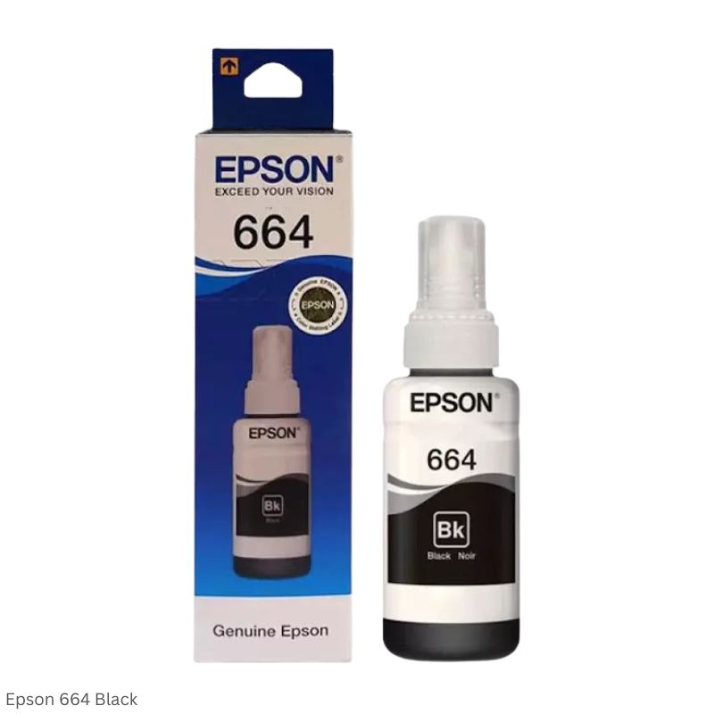 Epson 664 Printer Ink – Black, Cyan, Magenta & Yellow 70ml Each | For L100, L110, L130, L200, L210, L220 & More