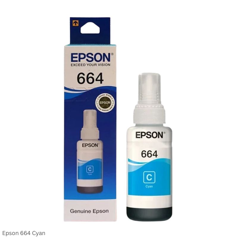 Epson 664 Printer Ink – Black, Cyan, Magenta & Yellow 70ml Each | For L100, L110, L130, L200, L210, L220 & More