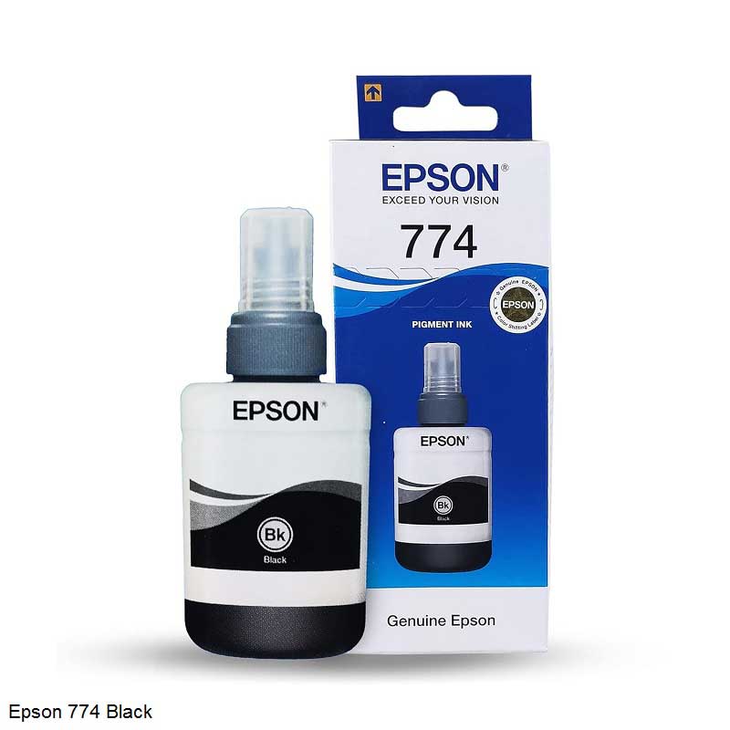 Epson 774 Printer Ink – Black 140ml | Compatible with M100, M105, M200, M205, L605, L655 & L1455