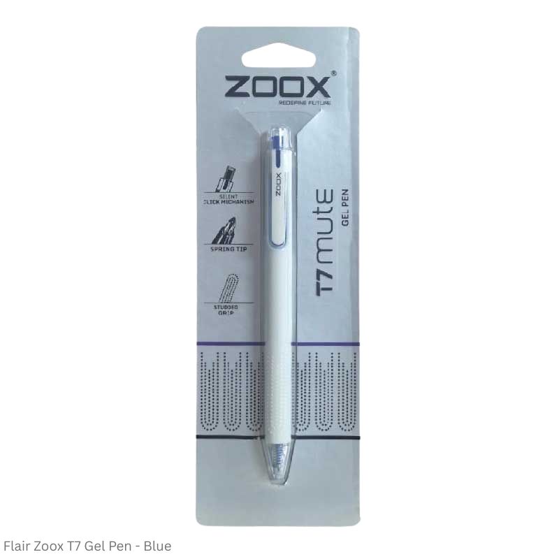 Flair Zoox T7 Gel Pen Ink Color Black and Blue