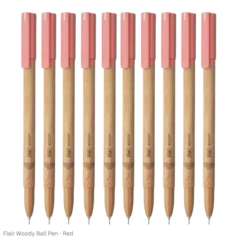 Flair Woody Ball Pen available in Black, Blue and Red writing color
