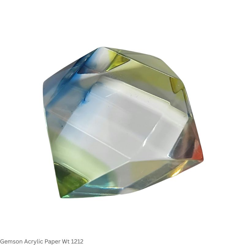 Gemson 1212 Rainbow Color Diamond Shape Acrylic Paper Weight