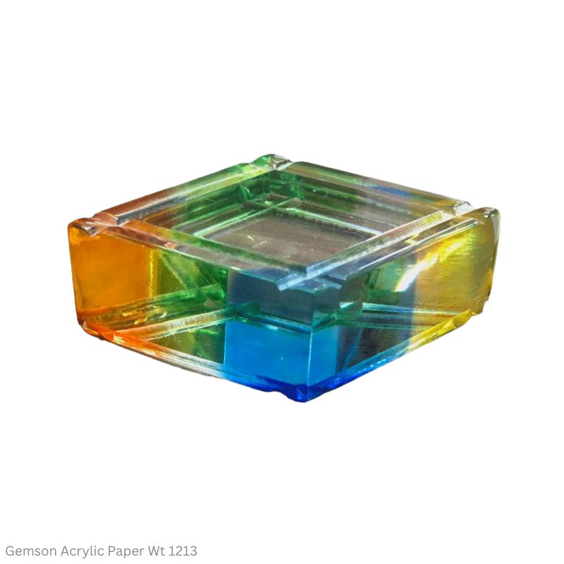 Gemson 1213 Rainbow Color Diamond Shape Acrylic Paper Weight