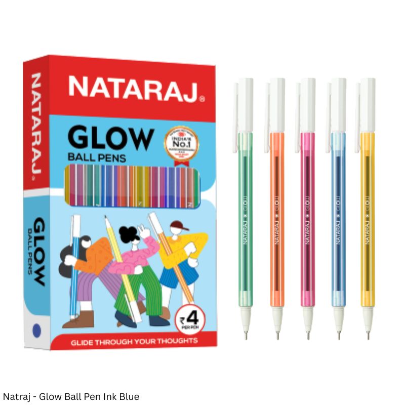 Natraj Glow Ball Pen - Ink Blue