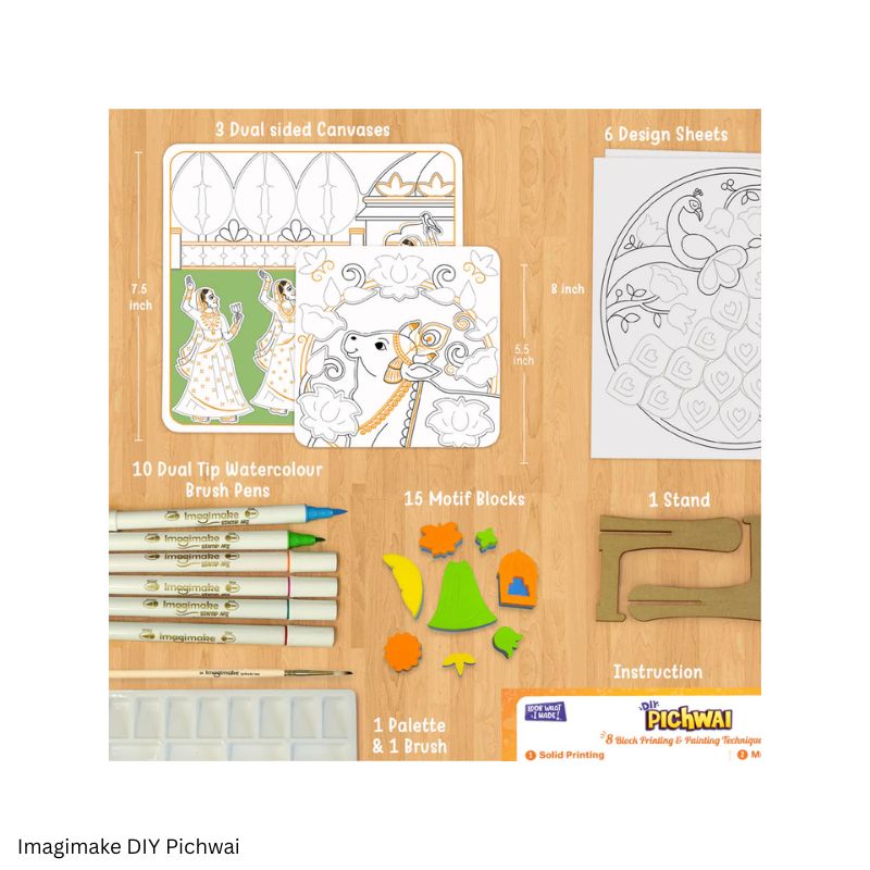 Imagimake DIY Pichwai Art Creative Painting Activity Craft Kit for Kids 8 and above