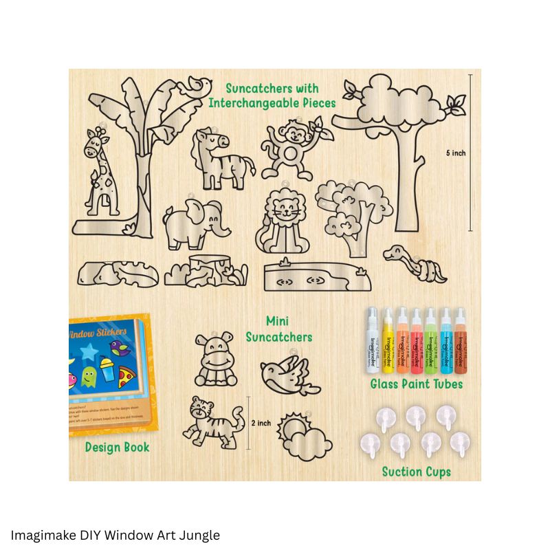 Imagimake DIY Window Art Creative Glass Painting Activity Kit for Kids 5 and above