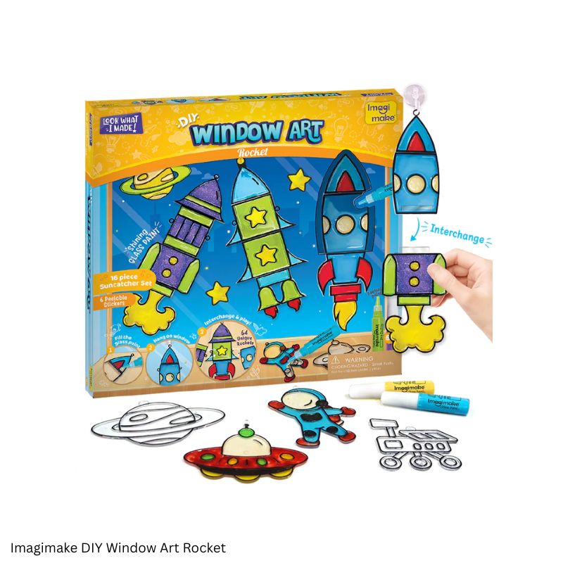 Imagimake DIY Window Art Creative Glass Painting Activity Kit for Kids 5 and above