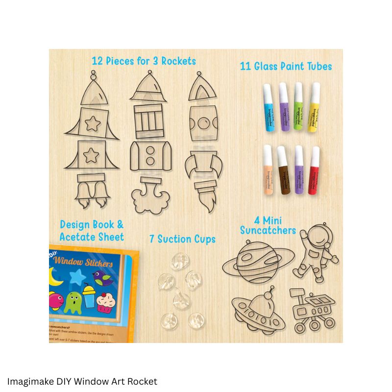 Imagimake DIY Window Art Creative Glass Painting Activity Kit for Kids 5 and above