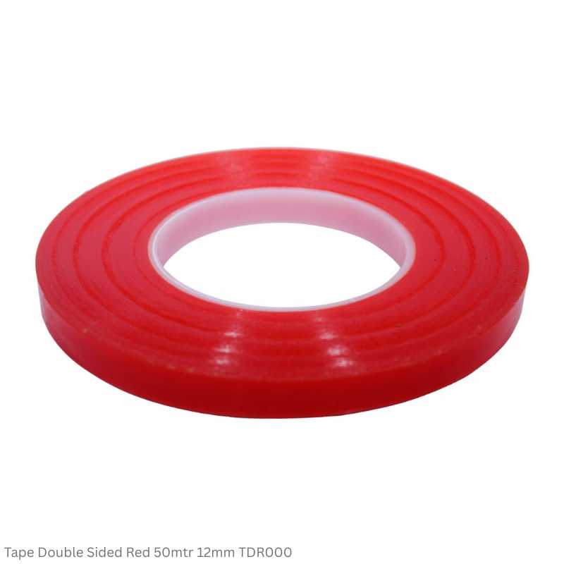 Jags Tape Double Sided Red 50 meters available in 6mm, 12mm, 18mm and 24mm width