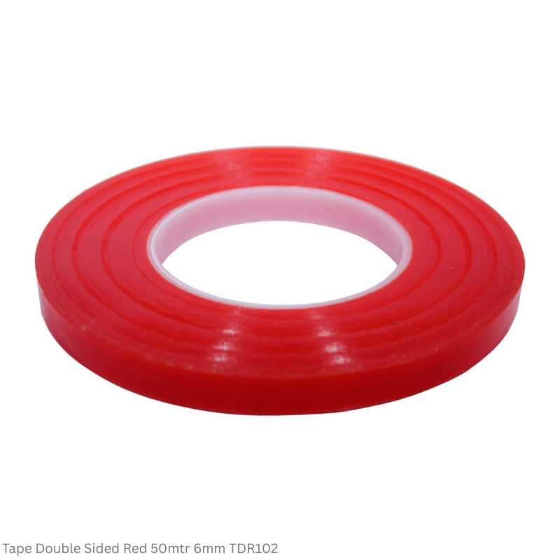 Jags Tape Double Sided Red 50 meters available in 6mm, 12mm, 18mm and 24mm width