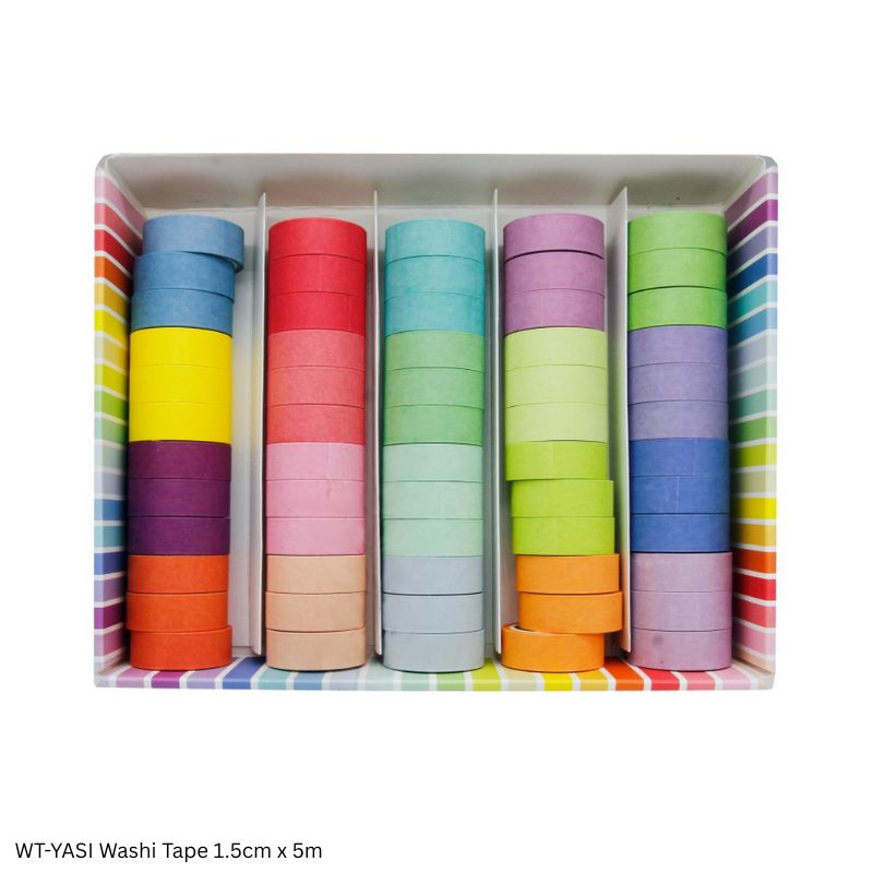 JAGS Washi Tape WT-YASI - 1.5cm x 5m Decorative Craft Tape