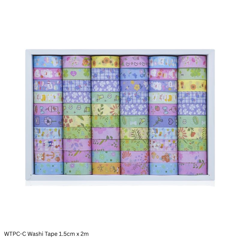 JAGS Washi Tape WTPC-C 1.5cm x 2m Decorative Craft Tape