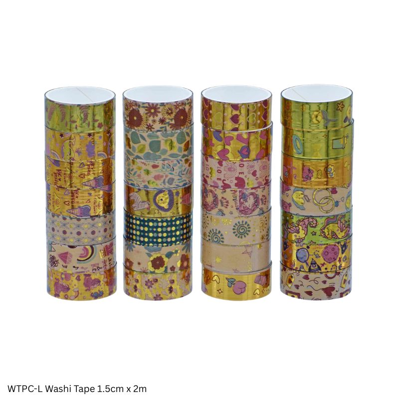 JAGS Washi Tape WTPC-L 1.5cm x 2m Decorative Craft Tape