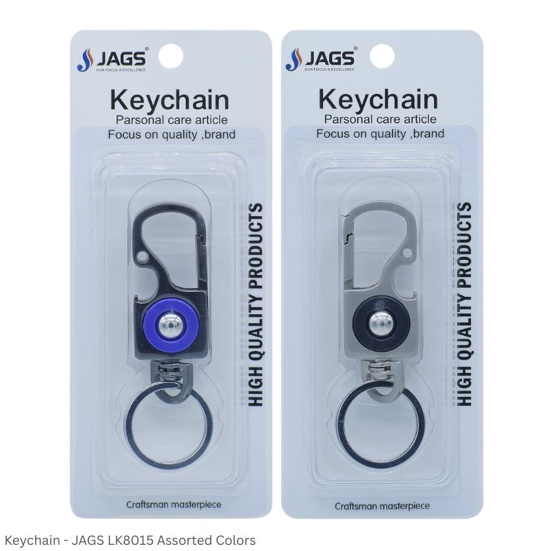 JAGS LK8015 Hook Keychain with 2 Ring - Assorted Colors