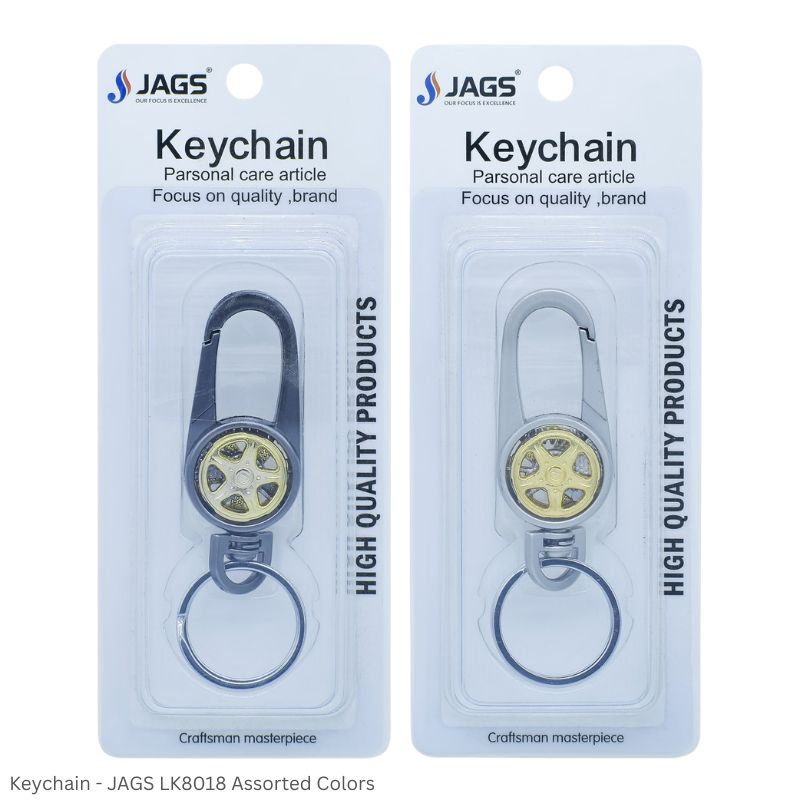 JAGS LK8018 Hook Keychain with 2 Ring - Assorted Colors