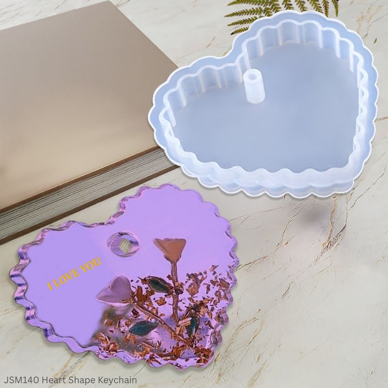 Jags Silicone Mould JSM140 – Heart Shape Keychain Design Resin Casting Mould
