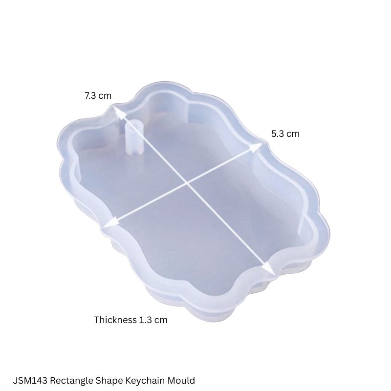 JAGS Silicone Mould JSM143 Rectangle Shape Keychain Design - Resin Keychain Mould