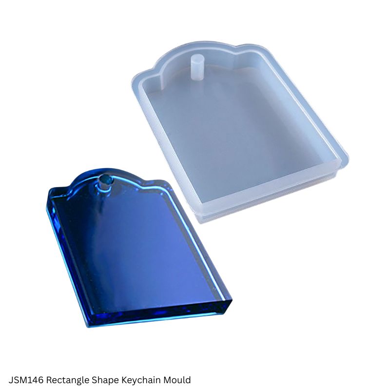JAGS Silicone Mould JSM146 Rectangle Shape Keychain Design - Resin Keychain Mould