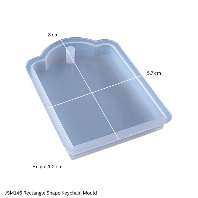 JAGS Silicone Mould JSM146 Rectangle Shape Keychain Design - Resin Keychain Mould