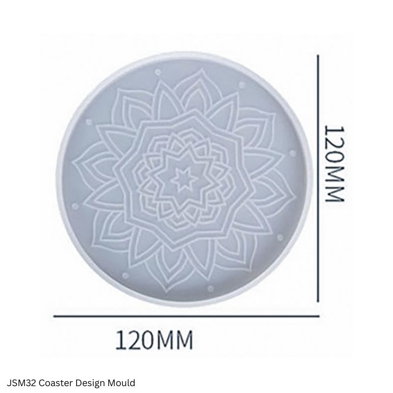 JAGS Silicone Mould JSM32 Designer Coaster Design - Resin Coaster Mould