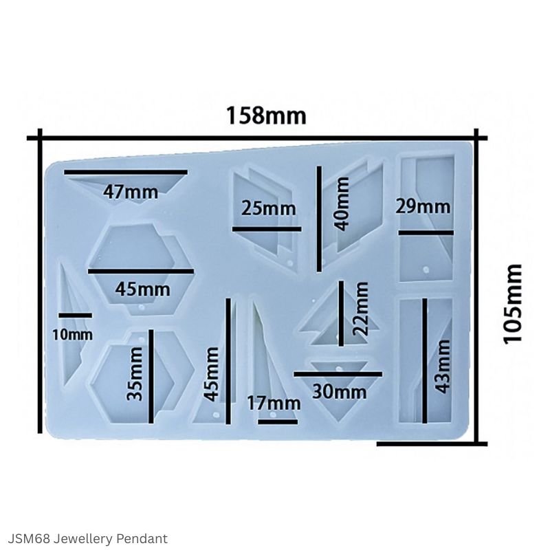 Jags Silicone Mould JSM68 – Jewellery Pendant Design Resin Casting Mould