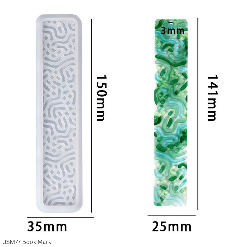 Jags Silicone Mould JSM77 – Bookmark Design 1 Resin Casting Mould